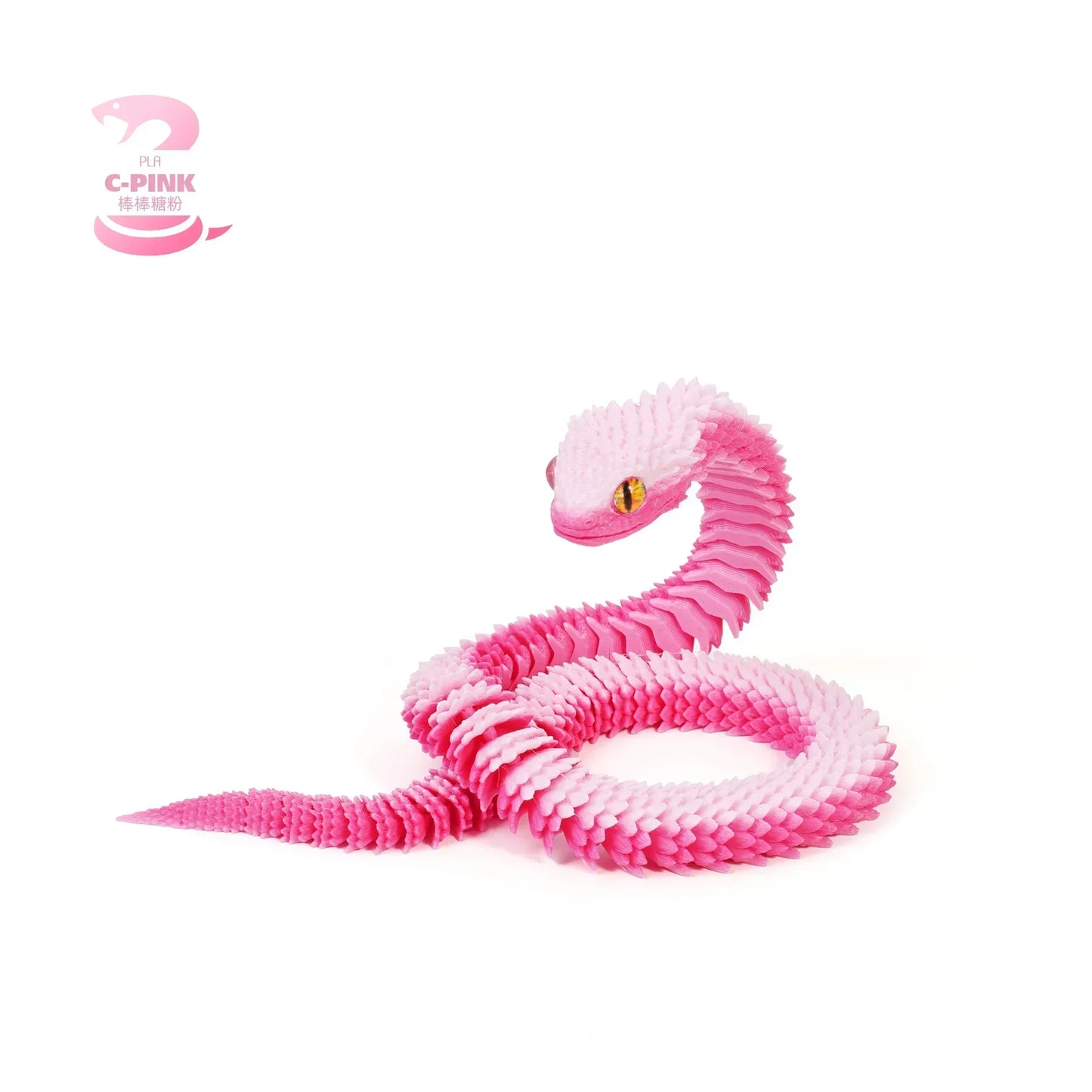 Serpentine Elegance 3D Printed Snake Statue