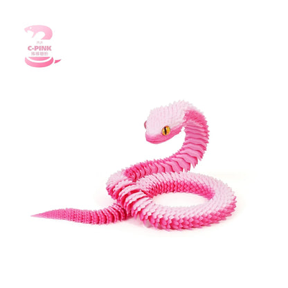 Serpentine Elegance 3D Printed Snake Statue