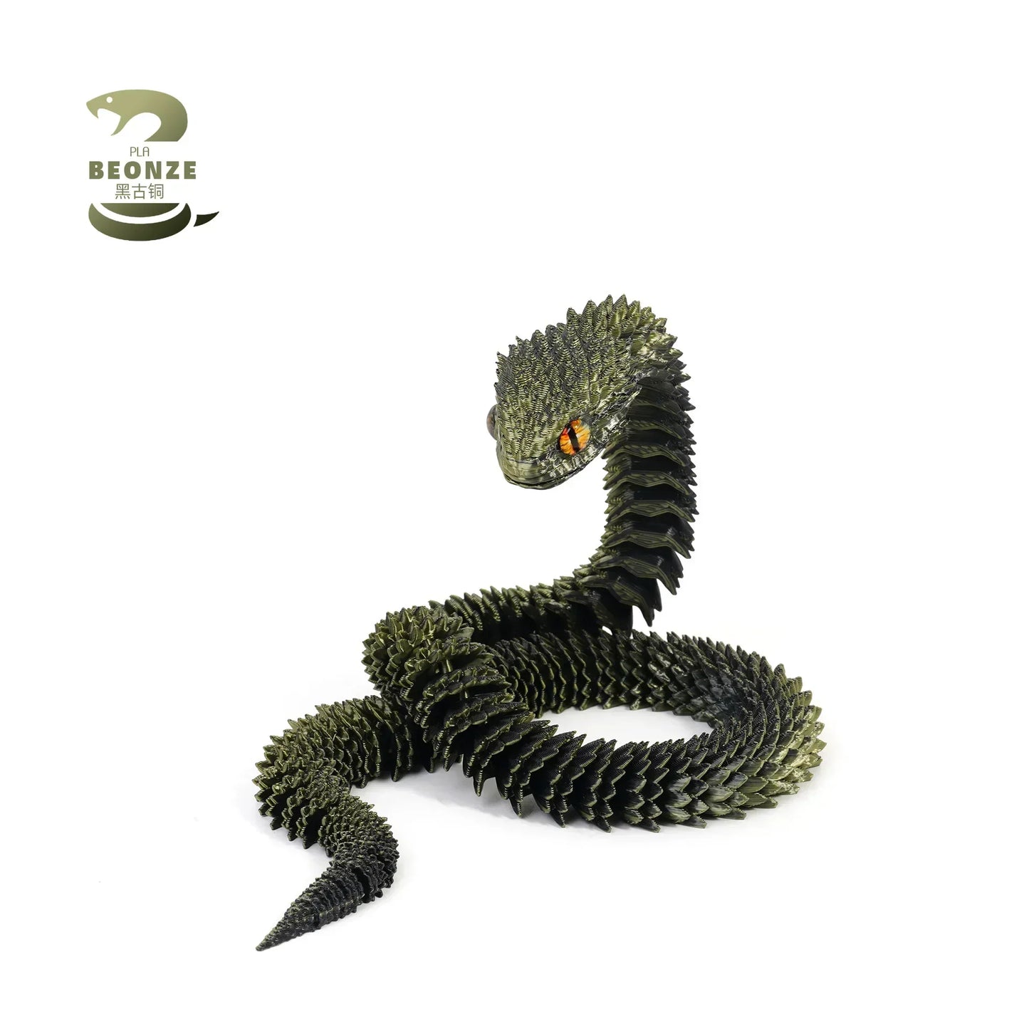 Serpentine Elegance 3D Printed Snake Statue