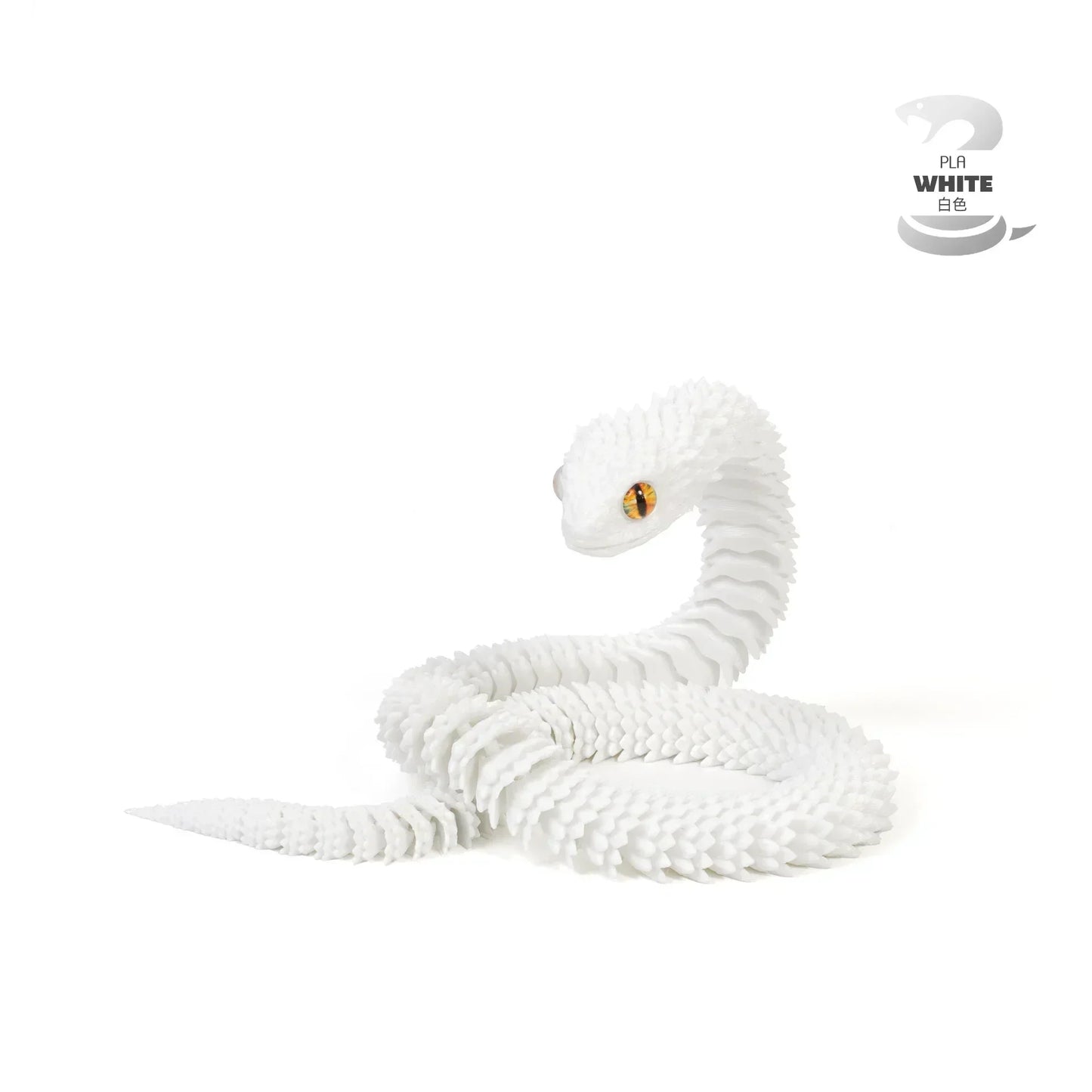 Serpentine Elegance 3D Printed Snake Statue