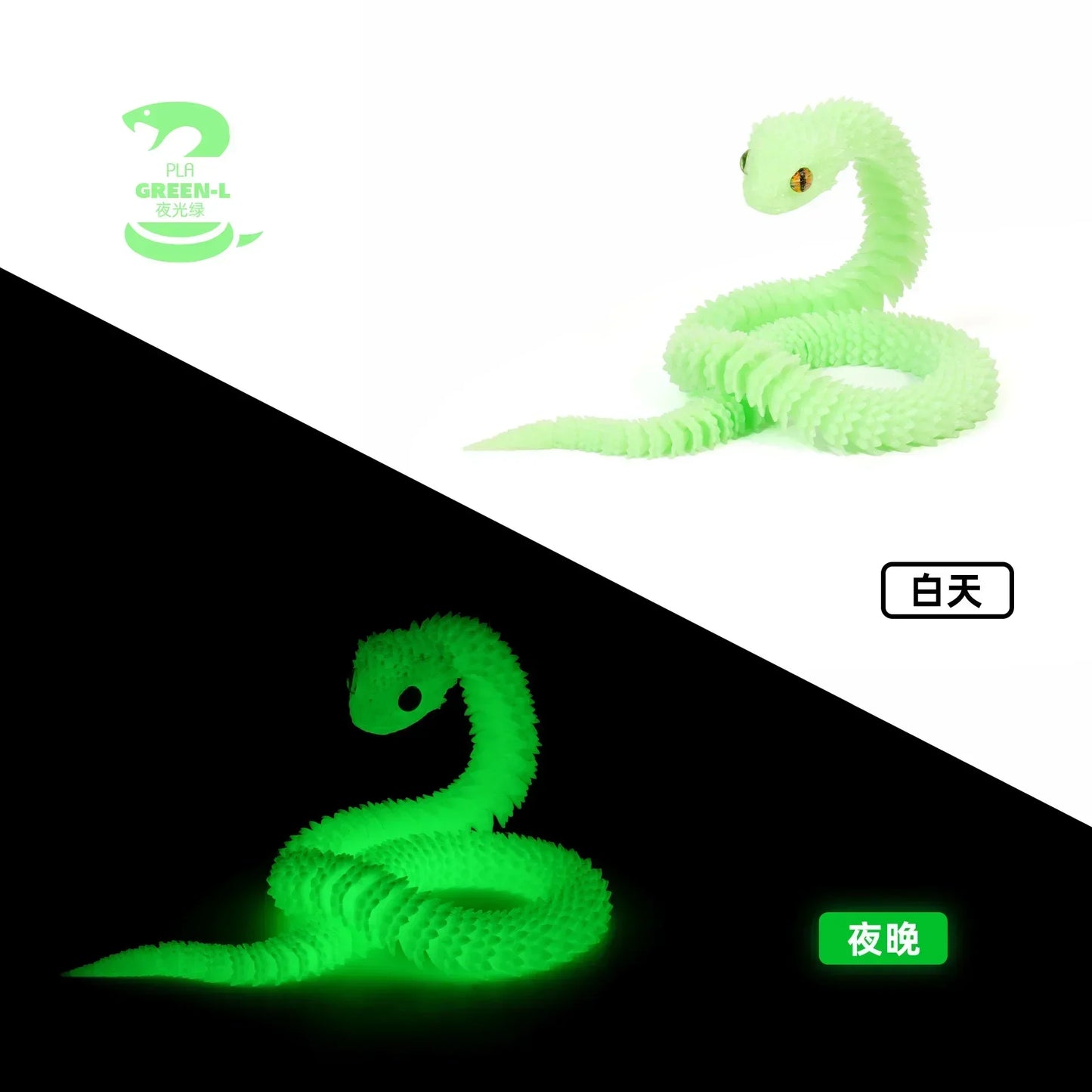 Serpentine Elegance 3D Printed Snake Statue