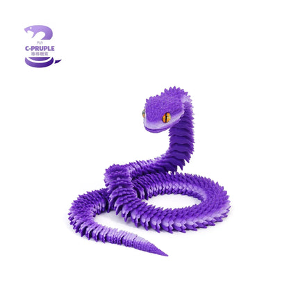 Serpentine Elegance 3D Printed Snake Statue