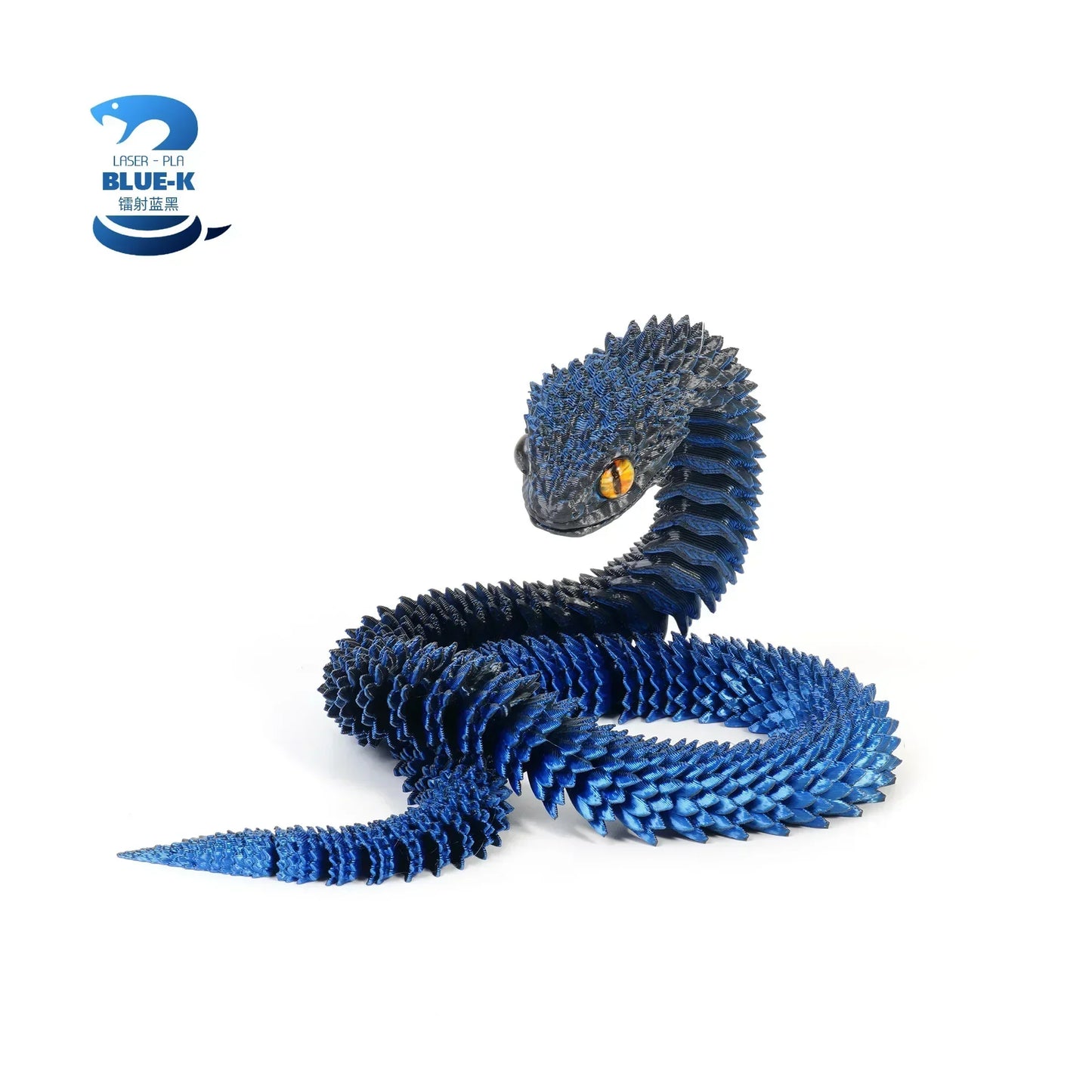 Serpentine Elegance 3D Printed Snake Statue