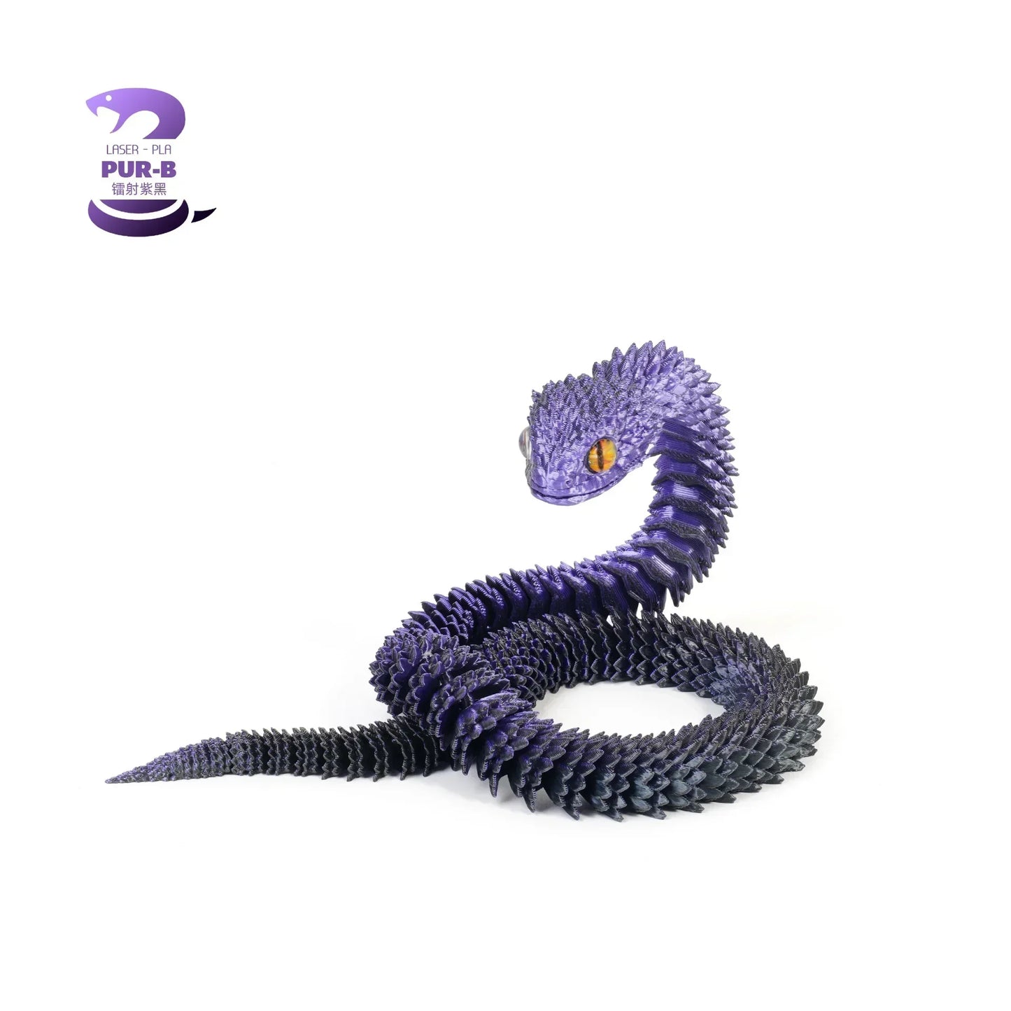 Serpentine Elegance 3D Printed Snake Statue