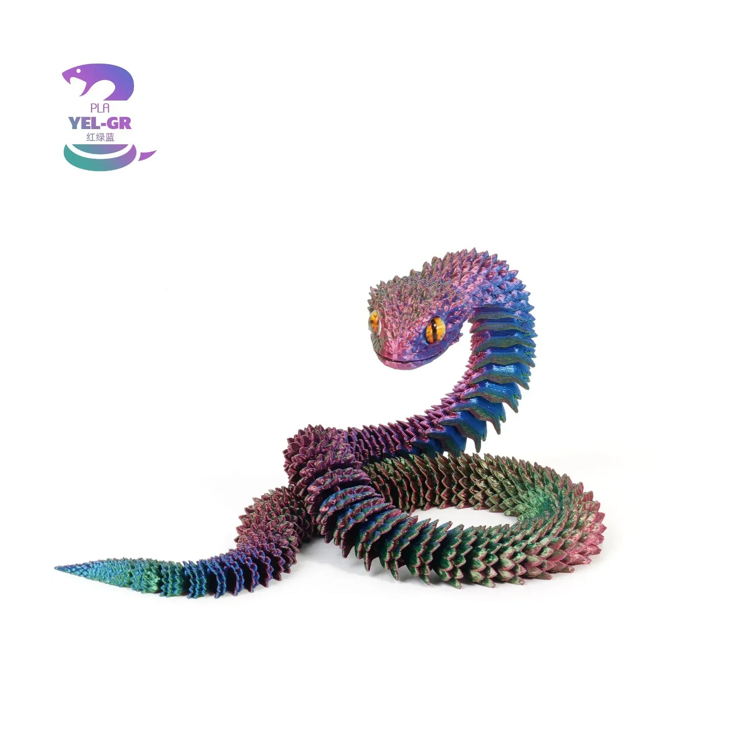Serpentine Elegance 3D Printed Snake Statue