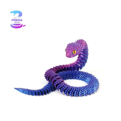 Serpentine Elegance 3D Printed Snake Statue