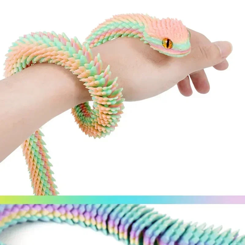Serpentine Elegance 3D Printed Snake Statue