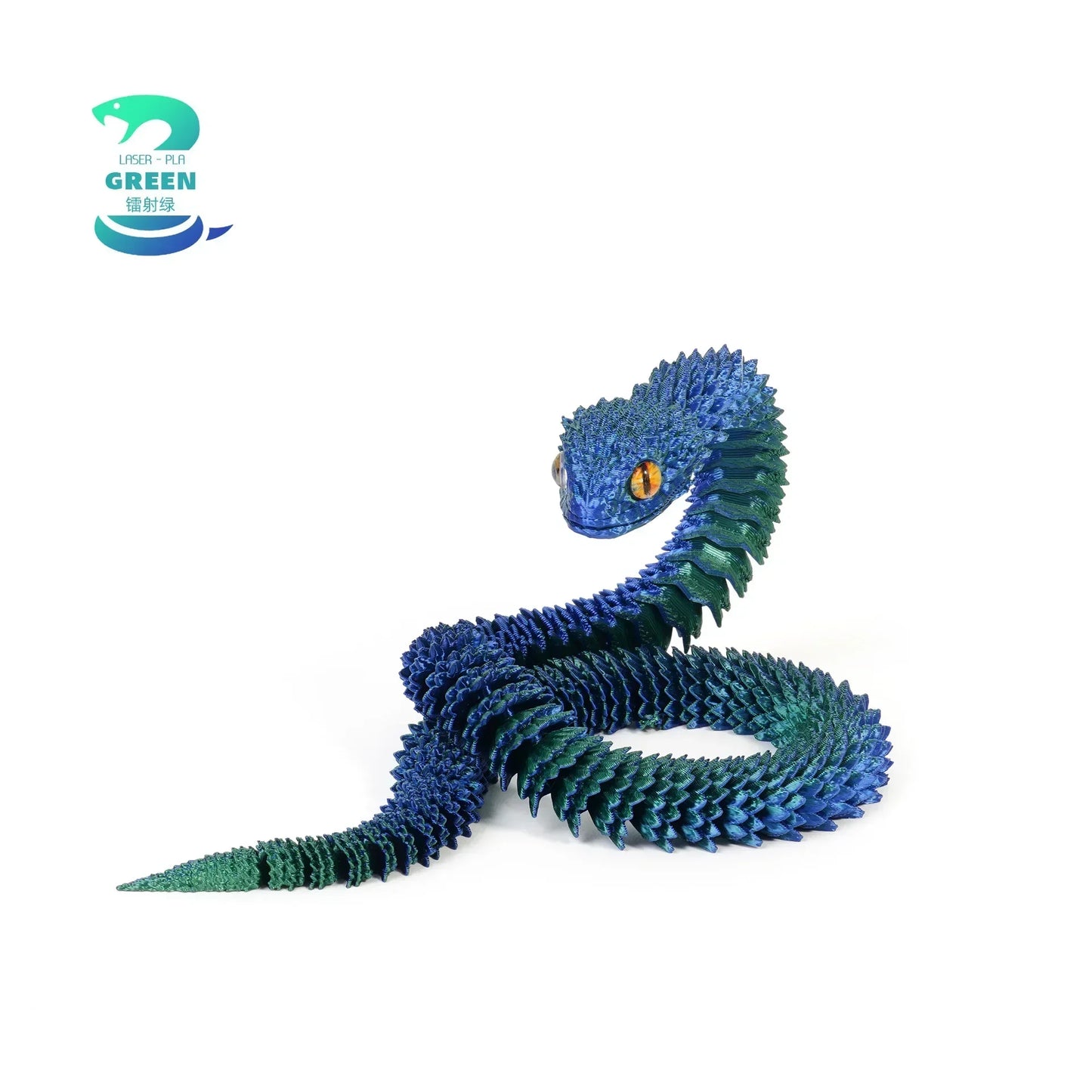 Serpentine Elegance 3D Printed Snake Statue