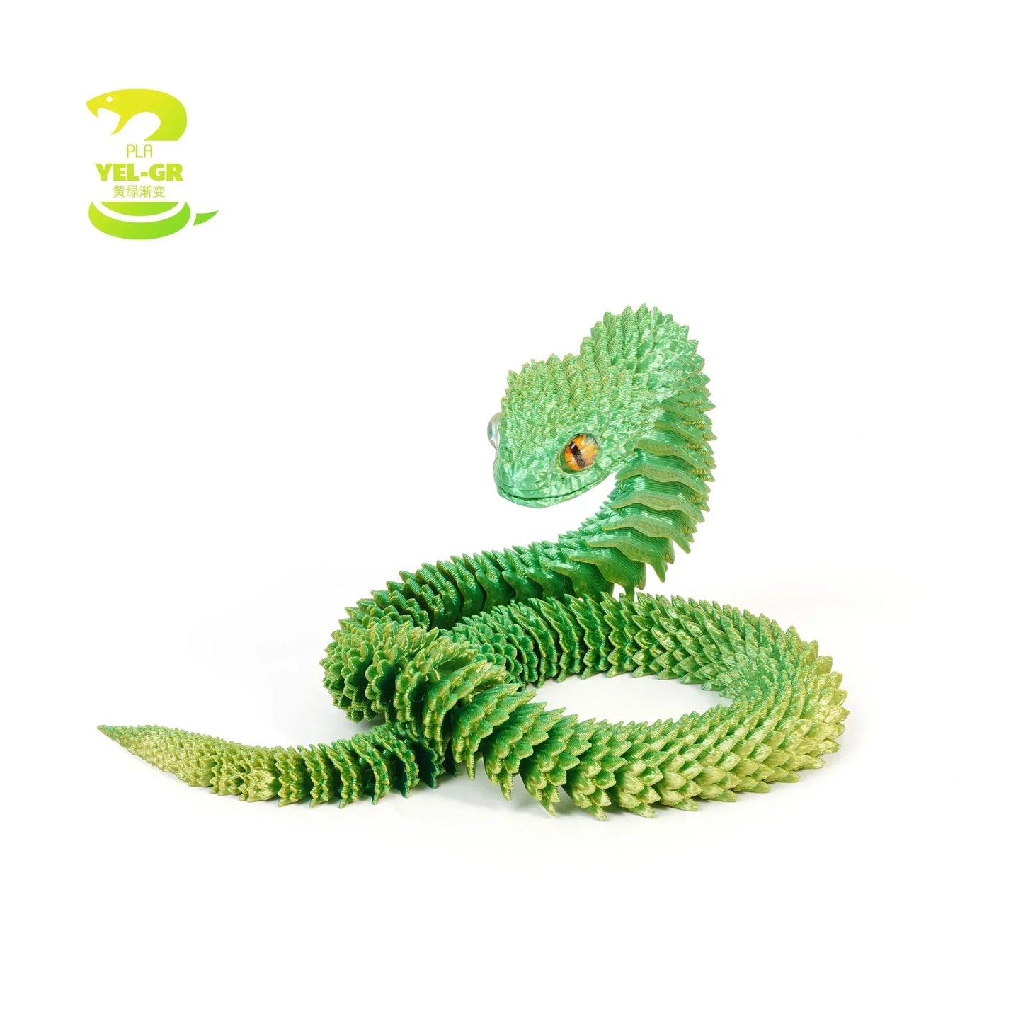Serpentine Elegance 3D Printed Snake Statue