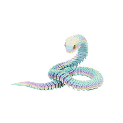 Serpentine Elegance 3D Printed Snake Statue