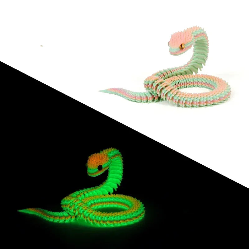Serpentine Elegance 3D Printed Snake Statue