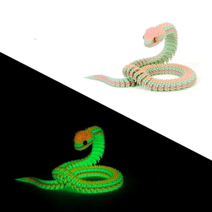 Serpentine Elegance 3D Printed Snake Statue