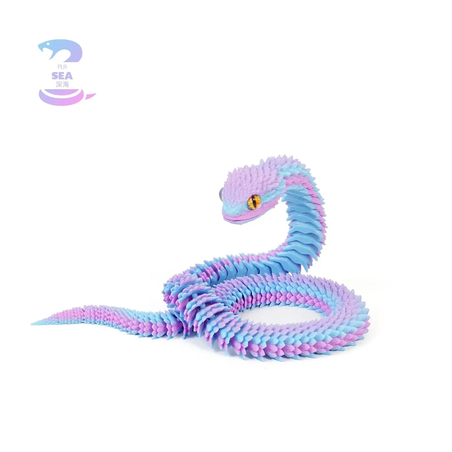 Serpentine Elegance 3D Printed Snake Statue