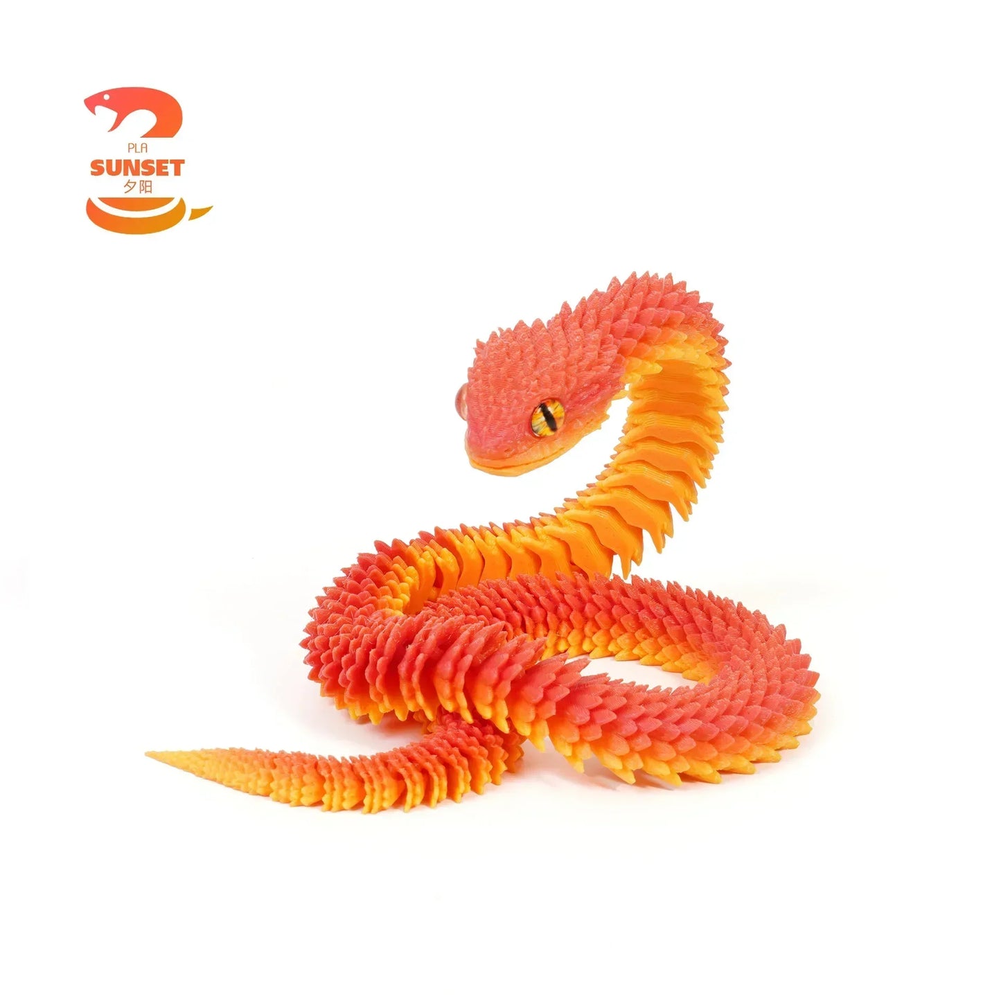 Serpentine Elegance 3D Printed Snake Statue
