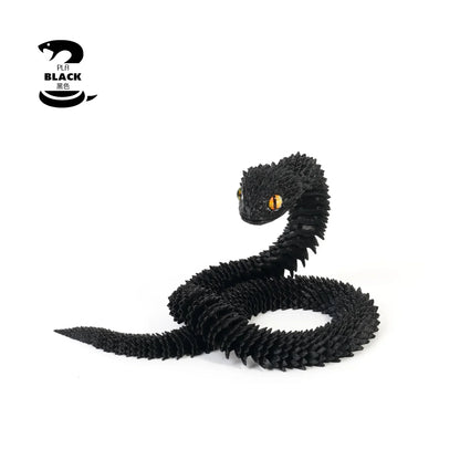 Serpentine Elegance 3D Printed Snake Statue