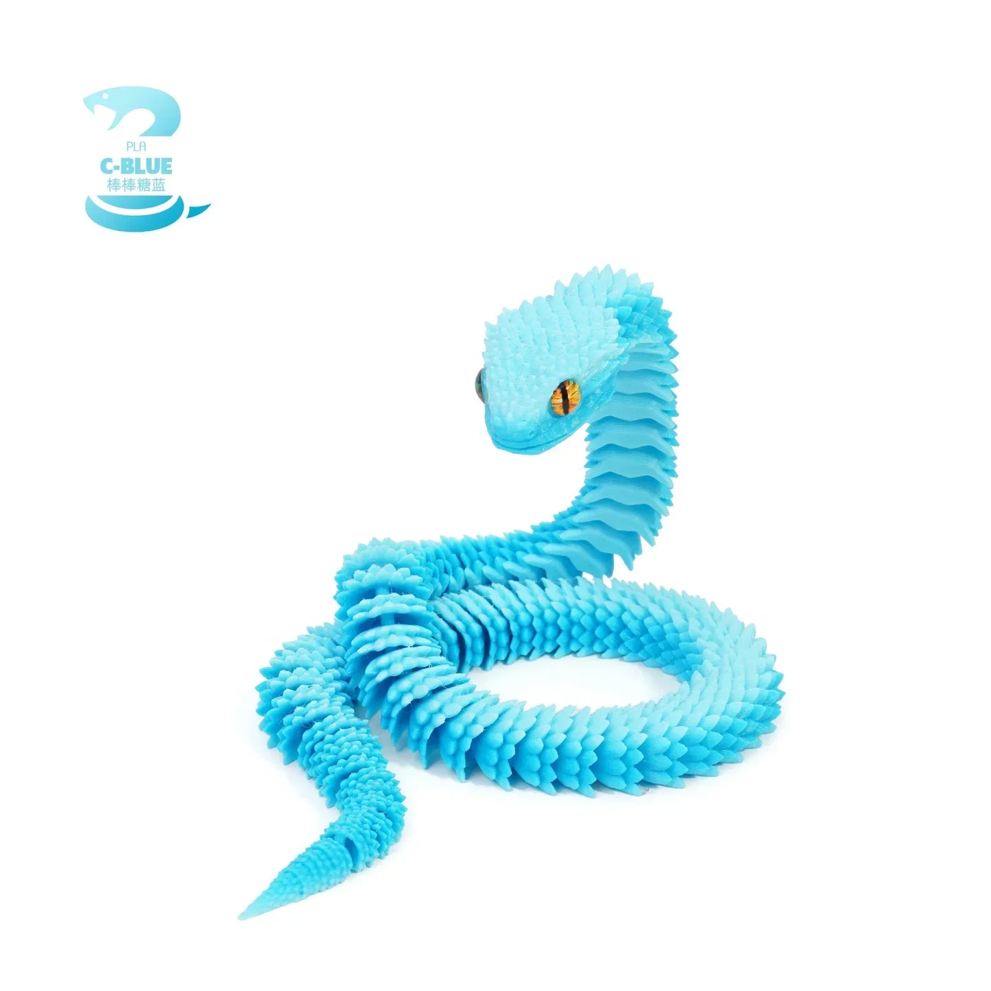 Serpentine Elegance 3D Printed Snake Statue